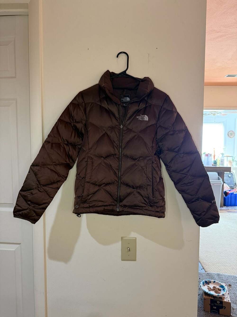 The North Face ALIS 550 Down Puffer Jacket Women S Brown Y2K Goose Down 2008